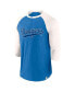 ფოტო #3 პროდუქტის Men's Royal/Cream Los Angeles Dodgers Historical Win 3/4-Sleeve Henley T-Shirt