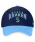 Men's Deep Sea Blue, Light Blue Seattle Kraken Fundamental 2-Tone Flex Hat