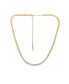 Cubic Zirconia Line Up 18K Gold Plated Snake Chain Necklace