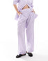 Mango oversized stripe co-ord trousers in lilac