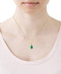 ფოტო #2 პროდუქტის Emerald (3/4 ct. t.w.) & Diamond Accent Pear 18" Pendant Necklace in 10k Gold