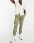 French Connection slim fit cuffed chinos in light khaki