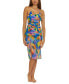 ფოტო #1 პროდუქტის Women's Paper Mache Side-Ruched Skirt Swim Cover-Up