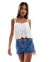 Фото #1 товара Hollister eyelet detail cami top in white