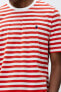 Erkek Kırmızı Çizgili T-Shirt
