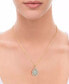 Фото #2 товара Macy's diamond Teardrop Cluster Pendant Necklace (1 ct. t.w.) in 14k Two-Tone Gold, 16" + 2" extender