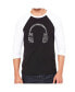 Фото #1 товара Language Headphones Men's Raglan Word Art T-shirt