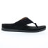 Фото #1 товара Spenco Hampton Suede 20210 Womens Black Synthetic Flip-Flops Sandals Shoes 8.5