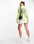 Фото #1 товара Vans high neck long sleeve back print t-shirt in green