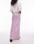 Фото #3 товара Topshop satin bias maxi skirt in pink