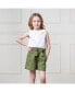 ფოტო #2 პროდუქტის Little Girls Pull-On Cinched Waist Linen Short