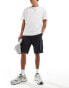 Brave Soul elasticated waist cargo shorts in navy