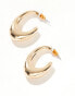 Фото #3 товара Accessorize chunky medium hoops in gold