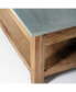 Фото #3 товара Millwork Wood and Zinc Metal Coffee Table with Shelf
