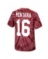 Фото #2 товара Men's Joe Montana Scarlet San Francisco 49Ers Tie-Dye Retired Player Name and Number T-shirt