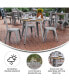 Фото #4 товара Dryden Indoor/Outdoor Dining Table, 30" Round All Weather Poly Resin Top With Steel Base