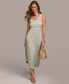 ფოტო #5 პროდუქტის Women's Asymmetric Satin Midi Skirt