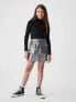 Kids Cargo Foil Denim Skirt