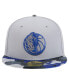 Фото #2 товара Men's Gray Dallas Mavericks Active Color Camo Visor 59FIFTY Fitted Hat