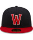 Фото #3 товара Men's Navy, Red Worcester Red Sox Authentic Collection 59FIFTY Fitted Hat