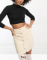 Фото #1 товара DTT Tall Jordan cord button front mini skirt in ecru