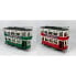 Decorative Figure DKD Home Decor Red Green Train Vintage 28 x 9 x 20 cm (2 Units)