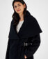 ფოტო #4 პროდუქტის Women's Belted Hooded Shawl Wrap Coat