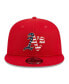 Фото #3 товара Men's Red Oakland Athletics 2023 Fourth of July 9FIFTY Snapback Adjustable Hat