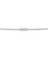 ფოტო #4 პროდუქტის Cultured Freshwater Pearl (9x11mm) & Cubic Zirconia 17" Collar Necklace in Sterling Silver