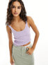 Weekday Meg knitted vest top in purple