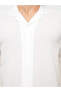 Фото #4 товара Regular Fit Kısa Kollu Keten Karışımlı Erkek Gömlek
