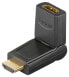Фото #1 товара Wentronic Goobay HDMI Adapter 180°, gold-plated, Black, HDMI, HDMI, Black