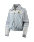 Women's Navy Milwaukee Brewers Colorblock Track Raglan Full-Zip Jacket