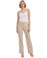 Фото #4 товара Women's Flat Front Linen-Blend Pants