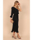 ფოტო #7 პროდუქტის Women's Pontee One Shoulder Pleated Midi Dress