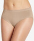 Фото #1 товара Smooth and Shine Seamfree Heathered Hi Cut Underwear 2188, available in extended sizes