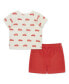 ფოტო #2 პროდუქტის Baby Boys Red Cars Shorts Set