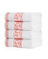 Фото #1 товара Athens Cotton with Greek Scroll and Floral Pattern Assorted, 6 Piece Bath Towel Set