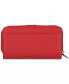 Giani Bernini Softy Pebble Leather All In One Wallet Red Silver