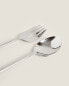 Set of steel salad cutlery (set of 2)