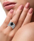 ფოტო #2 პროდუქტის EFFY® Onyx Openwork Woven Ring in Sterling Silver