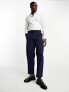 New Look relaxed pleat smart trousers in navy