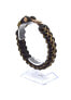 Black paracord bracelet Wolf Cross Bronze