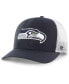 Фото #1 товара Men's Navy Seattle Seahawks Adjustable Trucker Hat