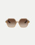 Фото #1 товара Vogue eyewear vo5361s rectangle sunglasses with brown lens in transparent caramel