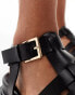 Фото #3 товара Truffle Collection chunky cage sandals in black