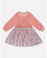 Фото #1 товара Toddler Girls Bi-Material Long Sleeve Dress Light Pink - Toddler|Child