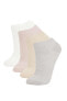 Kadın 5'li Pamuklu Patik Çorap B6042axns