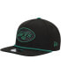 ფოტო #3 პროდუქტის Men's Black New York Jets Captain 9FIFTY Snapback Hat