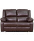 Bustle Back Loveseat With Two Built-In Recliners